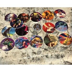 VTG 90's Goosebumps Pogs And Slammer‎ 16 Pogs Curly B3